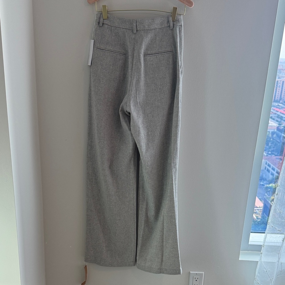 NWT Reformation High Waisted Montauk Wide Leg Women's Pants in Light Gray - Picture 5 of 5
